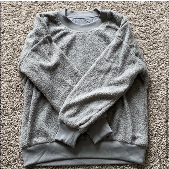 Womens Fuzzy Sherpa Fleece
Crewneck Pullover - Picture 4 of 5